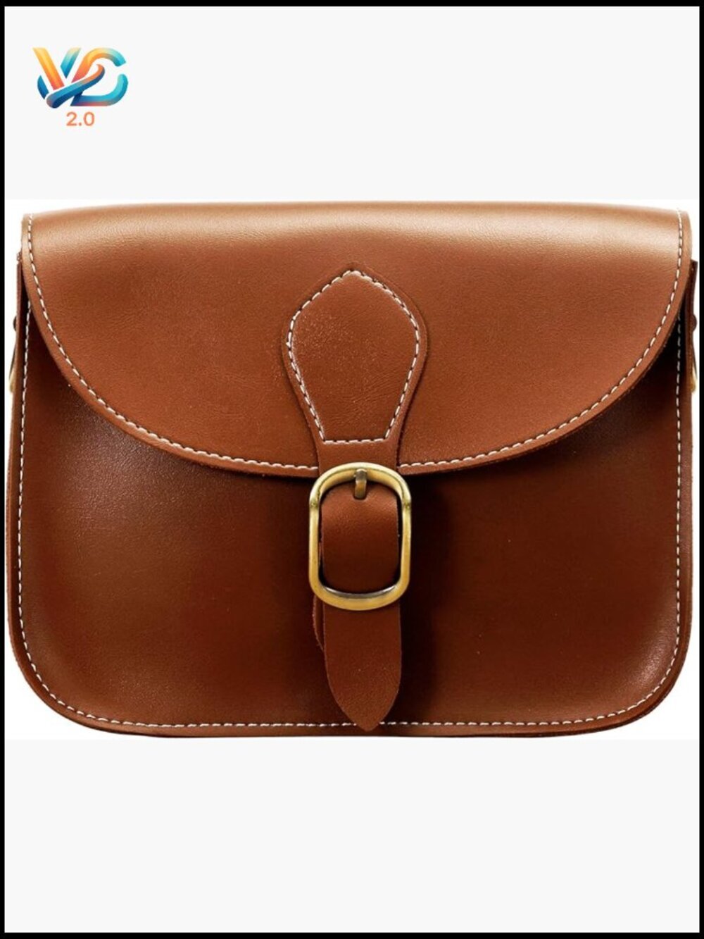 Vegan Leather Crossbody Saddle Satchel Small Retro Purse